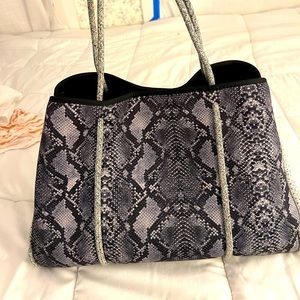 Haute Shore GreY Snake Neoprene Bag